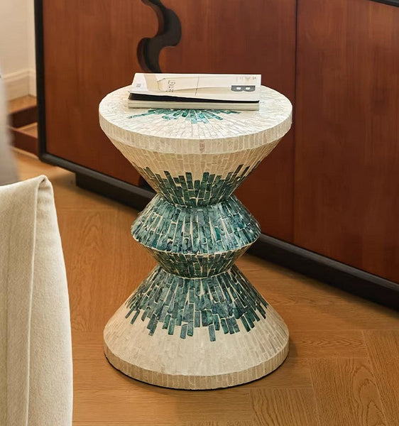 Modern Side Table, Shell Small Sofa Side Table, Contemporary Bedside Table, Bedside Small Side Table, Small End Table, Portable Casual Side Table, Creative Coffee Table, Contemporary Side Table