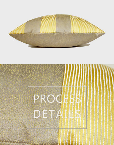 Decorative Throw Pillow for Couch, Yellow Modern Sofa Pillows, Simple Modern Throw Pillows for Couch, Yellow Square Pillows-Silvia Home Craft