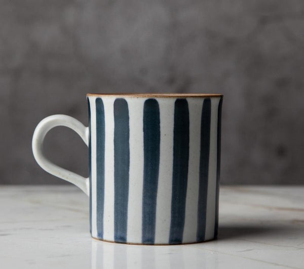 Large Capacity Coffee Cup, Cappuccino Coffee Mug, 10 oz Pottery Tea Cup, Handmade Pottery Coffee Cup-Silvia Home Craft