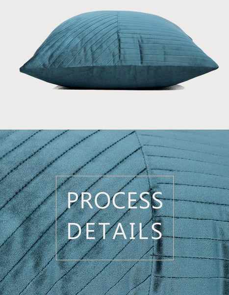 Large Decorative Throw Pillow for Couch, Blue Modern Sofa Pillows, Simple Modern Throw Pillows for Couch, Large Square Pillows-Silvia Home Craft