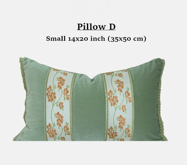 Decorative Pillows for Bed, Living Room Decorative Pillows, Modern Decorative Cushions, Decorative Pillow Arrangement Ideas for Interior Design, Embroidered Floral Bird Pattern Pillow Covers-Silvia Home Craft