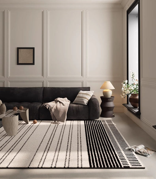 Large Abstract Rugs for Living Room, Extra Large Modern Area Rugs, Geometric Contemporary Modern Rugs Next to Bed-Silvia Home Craft