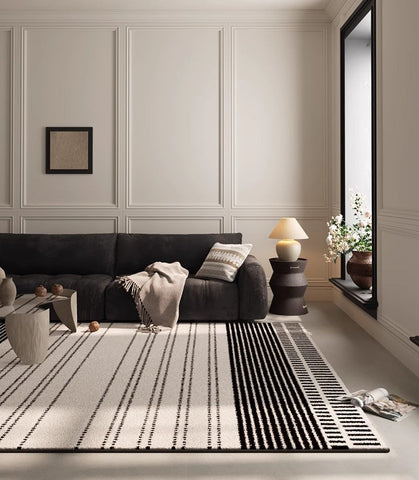 Large Abstract Rugs for Living Room, Extra Large Modern Area Rugs, Geometric Contemporary Modern Rugs Next to Bed-Silvia Home Craft