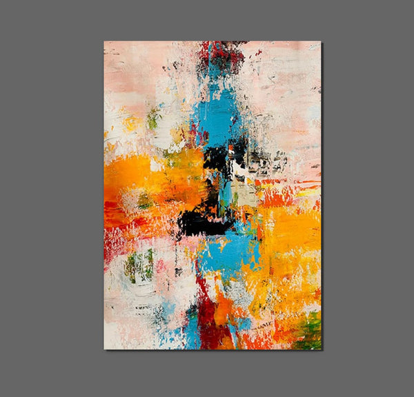Hand Painted Wall Painting, Extra Large Paintings for Living Room, Modern Abstract Art for Bedroom, Abstract Acrylic Wall Painting, Simple Painting Ideas-Silvia Home Craft
