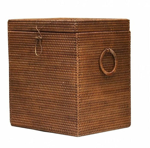 Large Rectangular Storage Baskets, Storage Baskets for Bathroom, Rattan Storage Baskets, Storage Basket with Lid, Storage Baskets for Clothes-Silvia Home Craft