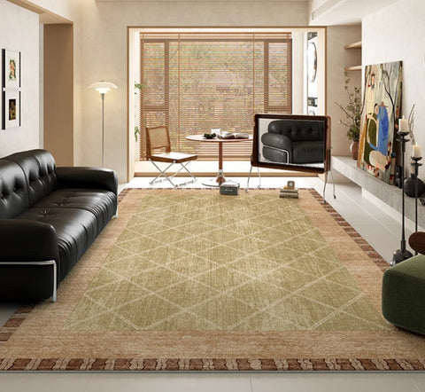 Modern Rugs for Living Room, Geometric Modern Rug Ideas for Living Room, Mid Century Contemporary Area Rugs-Silvia Home Craft