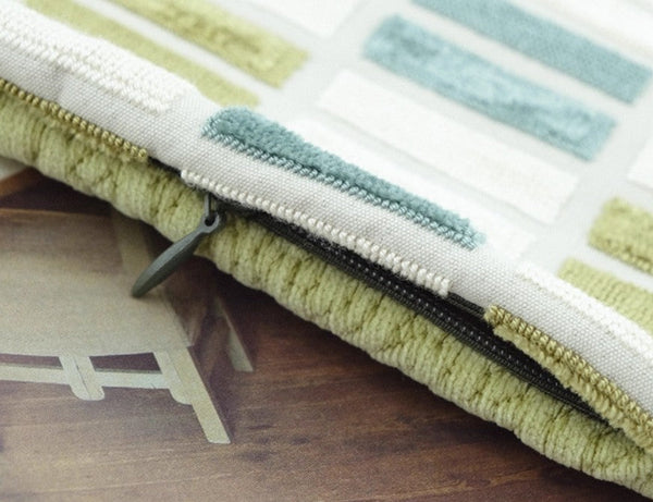 Modern Throw Pillows, Green Modern Sofa Pillows, Large Square Pillows, Decorative Pillows for Couch, Decorative Throw Pillows for Living Room Couch-Silvia Home Craft