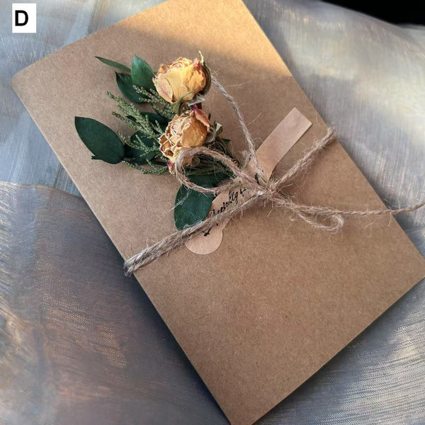 Beautiful Valentine's Day Greeting Card, Original Handmade Dried Flower Greeting Cards, Creative Birthday Greeting Card, Wedding Greeting Card, Unique Anniversary Greeting Card-Silvia Home Craft
