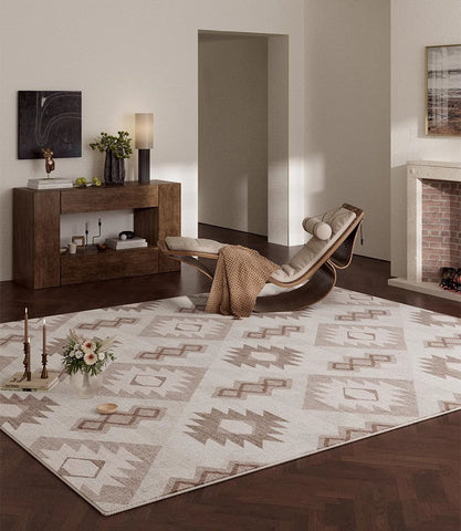 Bedroom Modern Rugs, Large Modern Rugs for Living Room, Dining Room Geometric Modern Rugs, Contemporary Modern Rugs under Coffee Table-Silvia Home Craft