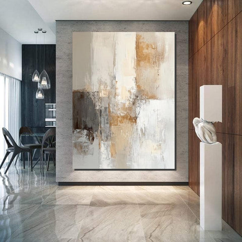 Modern Artwork, Large Canvas Painting, Contemporary Wall Painting, Living Room Wall Painting, Acrylic Painting for Dining Room-Silvia Home Craft