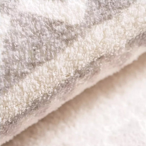 Abstract Contemporary Round Rugs, Circular Modern Rugs under Chair, Modern Round Rugs under Coffee Table, Geometric Modern Rugs for Bedroom-Silvia Home Craft