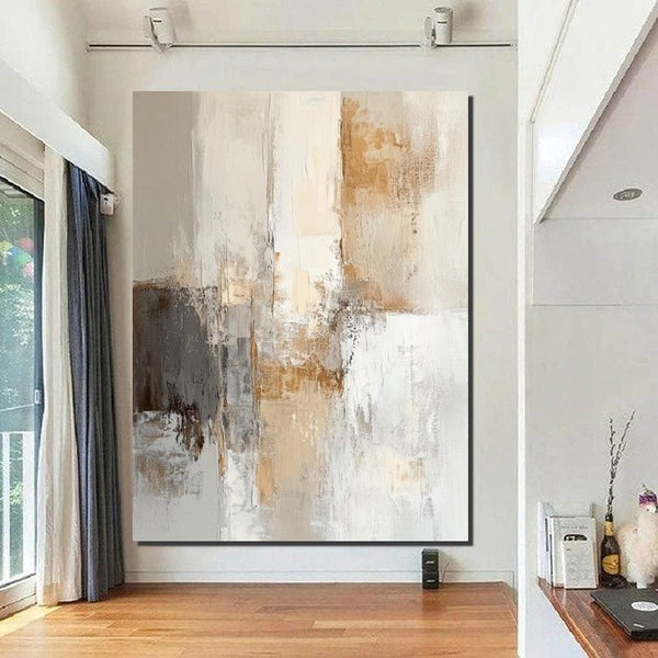 Modern Artwork, Large Canvas Painting, Contemporary Wall Painting, Living Room Wall Painting, Acrylic Painting for Dining Room-Silvia Home Craft
