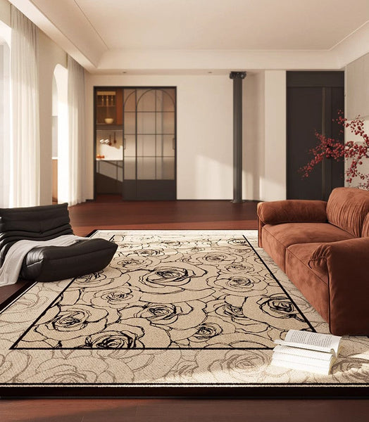 Simple Large Modern Rugs for Living Room, Abstract Modern Rugs for Bedroom, Contemporary Geometric Modern Rugs, Modern Rugs for Dining Room-Silvia Home Craft