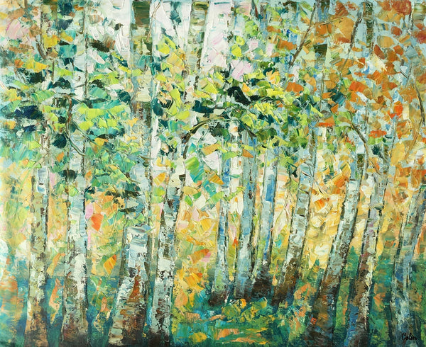 Autumn Tree Painting, Original Wall Art, Landscape Painting, Custom Heavy Texture Wall Art