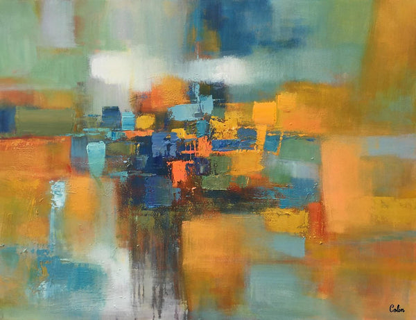 Custom Extra Large Abstract Painting, Living Room Wall Art, Large Canva Art, Acrylic Modern Art-Silvia Home Craft
