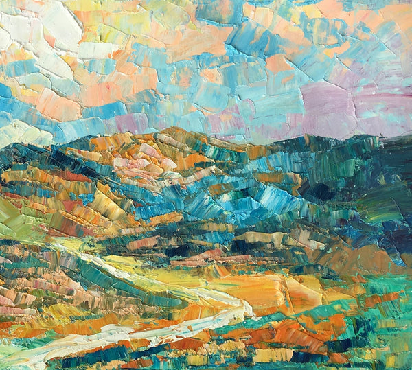 Landscape Painting, Autumn Mountain Painting, Original Wall Art, Custom Canvas Art, Original Artwork, Canvas Painting, Oil Painting-Silvia Home Craft