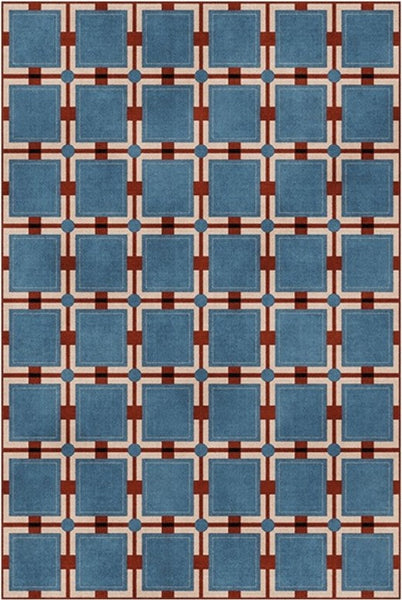 Modern Blue Rug for Living Room, Bedroom Modern Floor Rugs, Mid Century Contemporary Rugs under Sofa, Large Area Rugs for Office-Silvia Home Craft