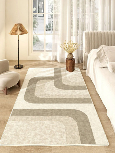 Modern Rugs under Dining Room Table, Abstract Modern Rugs for Living Room, Simple Geometric Carpets for Kitchen, Contemporary Modern Rugs Next to Bed-Silvia Home Craft