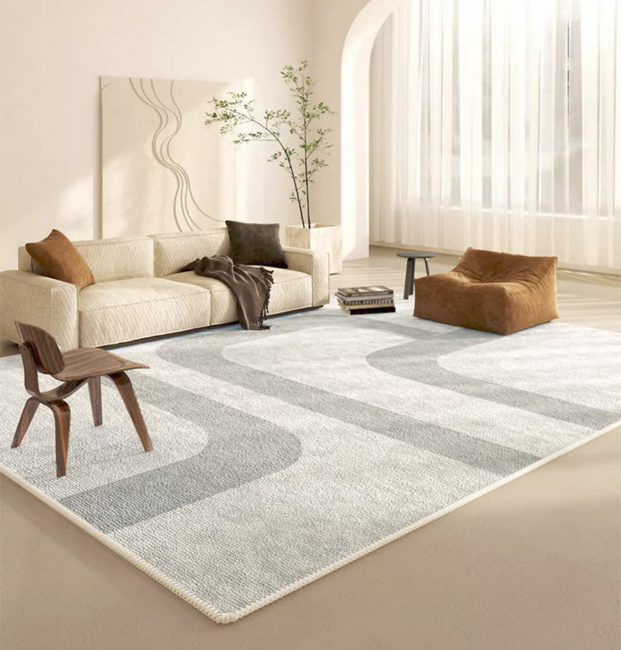 Abstract Modern Rugs for Living Room, Modern Rugs under Dining Room Table, Simple Geometric Carpets for Kitchen, Contemporary Modern Rugs Next to Bed-Silvia Home Craft