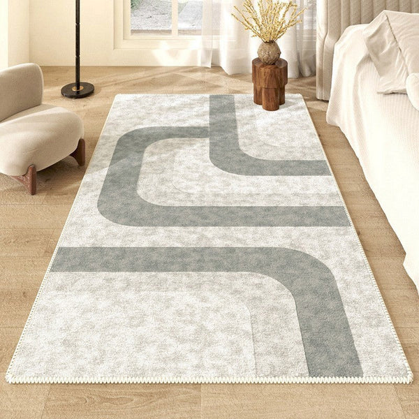Abstract Modern Rugs for Living Room, Modern Rugs under Dining Room Table, Simple Geometric Carpets for Kitchen, Contemporary Modern Rugs Next to Bed-Silvia Home Craft