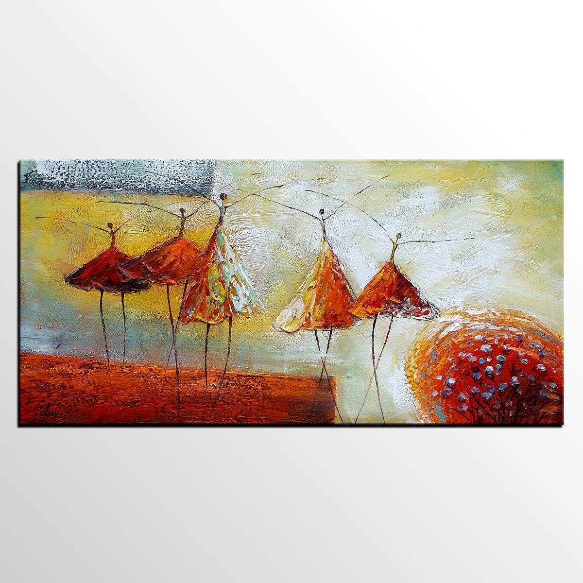 Living Room Wall Art Painting, Modern Abstract Painting, Abstract Acrylic Painting, Abstract Acrylic Painting for Sale, Custom Artwork-Silvia Home Craft