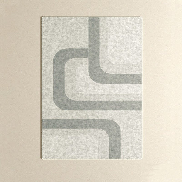 Abstract Modern Rugs for Living Room, Modern Rugs under Dining Room Table, Simple Geometric Carpets for Kitchen, Contemporary Modern Rugs Next to Bed-Silvia Home Craft