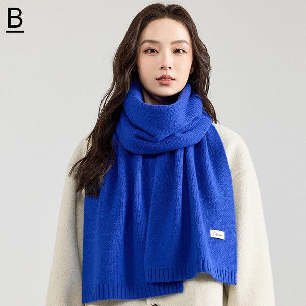 Modern Winter Scarf, Blue Casual Scarf for Women, Fashion Designer Scarf, Cold Weather Scarf, Wool Scarf for Women, Soft Cashmere Scarf for Women-Silvia Home Craft