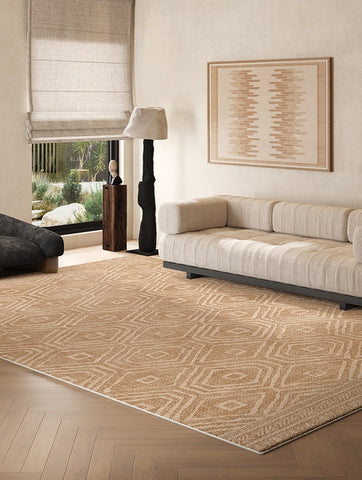 Bedroom Floor Rugs, Geometric Contemporary Rugs for Dining Room, Extra Large Modern Rugs for Living Room, Oversized Modern Rug for Living Room-Silvia Home Craft