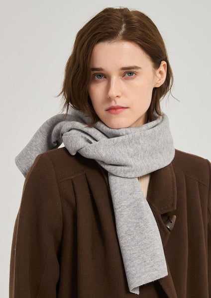 Casual Scarf for Women, Birthday Gift for Girl, Modern Wool Scarf for Women, Gray Soft Cashmere Scarf for Women, Cold Weather Scarves, Winter Wool Scarf-Silvia Home Craft