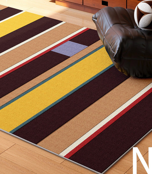 Bedroom Modern Rugs, Mid Century Modern Rugs in Living Room, Large Modern Rugs for Sale, Contemporary Floor Carpets under Sofa-Silvia Home Craft