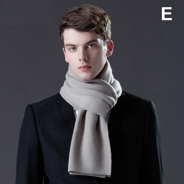 Men's Winter Scarf, Thick Wool Scarf for Men, Formal Men Scarf Styles, Business Wool Scarf for Gentleman, Modern Casual Scarf Men, Men's Wool Scarf Winter-Silvia Home Craft