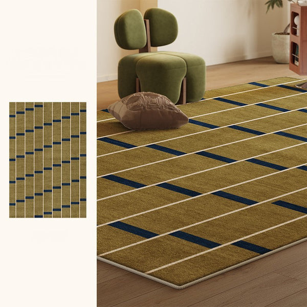 Large Modern Rugs for Living Room, Mid Century Modern Rugs for Bedroom, Abstract Geometric Modern Rugs, Green Modern Rugs for Dining Room-Silvia Home Craft