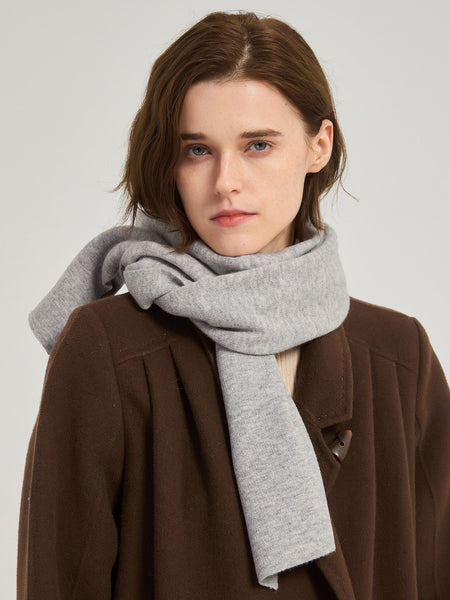 Casual Scarf for Women, Birthday Gift for Girl, Modern Wool Scarf for Women, Gray Soft Cashmere Scarf for Women, Cold Weather Scarves, Winter Wool Scarf-Silvia Home Craft