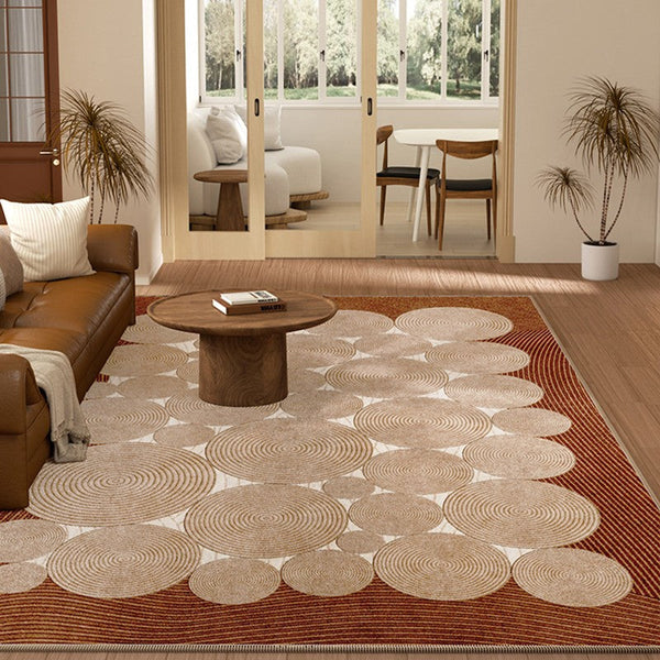 Bedroom Contemporary Soft Rugs, Large Rectangular Modern Rugs under Sofa, Mid Century Modern Rugs in Living Room, Dining Room Floor Carpets-Silvia Home Craft