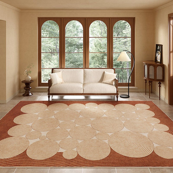 Bedroom Contemporary Soft Rugs, Large Rectangular Modern Rugs under Sofa, Mid Century Modern Rugs in Living Room, Dining Room Floor Carpets-Silvia Home Craft