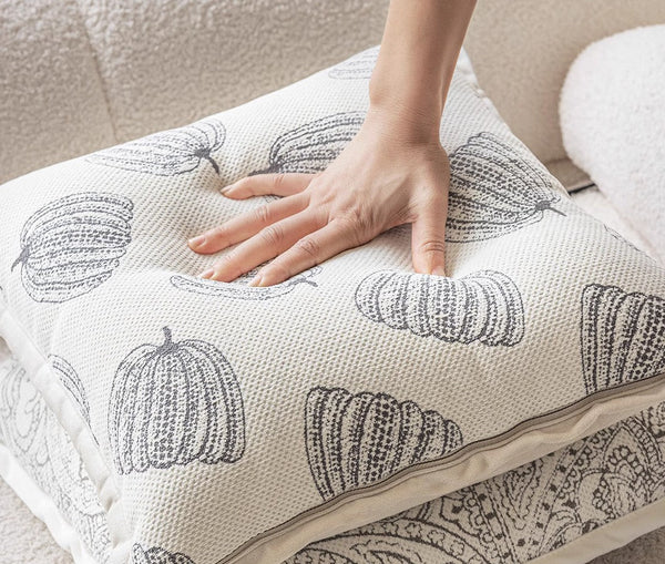 Decorative Throw Pillows for Couch, Embroider Flower Pillow Covers, Farmhouse Flower Decorative Pillows, Modern Sofa Pillows-Silvia Home Craft