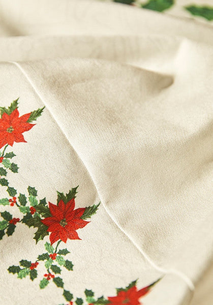 Modern Rectangle Tablecloth for Dining Room Table, Flower Pattern Tablecloth for Home Decoration, Square Tablecloth, Farmhouse Table Cloth, Christmas Tablecloth-Silvia Home Craft