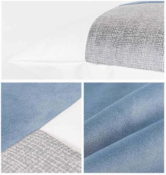 Sky Blue Abstract Contemporary Throw Pillow for Living Room, Modern Sofa Throw Pillows, Large Decorative Throw Pillows for Couch-Silvia Home Craft