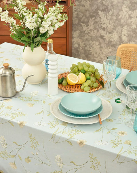 Farmhouse Table Cloth, Wedding Tablecloth, Large Rectangle Tablecloth for Dining Room Table, Rectangular Table Covers for Kitchen, Square Tablecloth for Coffee Table-Silvia Home Craft