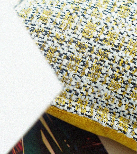 Contemporary Modern Sofa Pillows, Large Yellow Decorative Throw Pillows, Large Square Modern Throw Pillows for Couch, Simple Throw Pillow for Interior Design-Silvia Home Craft