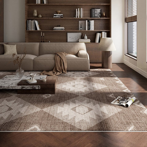 Large Modern Rugs for Living Room, Contemporary Abstract Rugs under Dining Room Table, Mid Century Modern Rugs for Bedroom-Silvia Home Craft