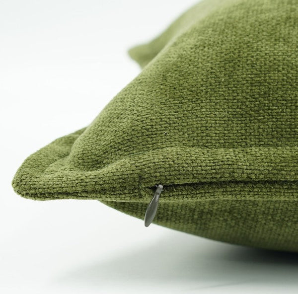 Large Throw Pillow for Interior Design, Simple Decorative Throw Pillows, Large Green Square Modern Throw Pillows for Couch, Contemporary Modern Sofa Pillows-Silvia Home Craft