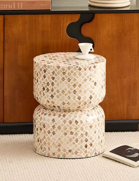 Modern Side Table, Contemporary Bedside Table, Bedside Small Side Table, Elegant Small End Table, Creative Coffee Table, Contemporary Side Table, Portable Casual Side Table, Shell Small Sofa Side Table-Silvia Home Craft