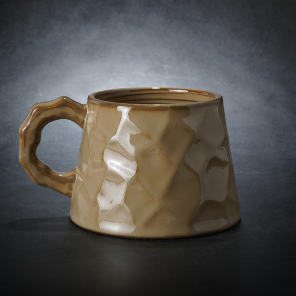Ceramic Coffee Mug, Large Capacity Coffee Cups, Large Handmade Pottery Coffee Cup, Large Tea Cup, Black Coffee Cup-Silvia Home Craft