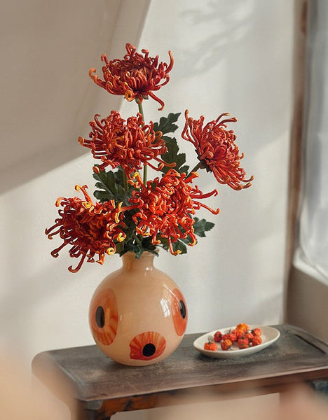 Glass Bud Vases, Handmade Vintage Glass Flower Vases, Water Holding Flower Vases, Flower Vases on Table-Silvia Home Craft