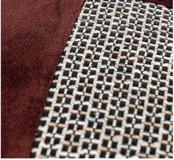 Red Modern Sofa Throw Pillows, Red Decorative Throw Pillows for Couch, Large Abstract Contemporary Throw Pillow for Interior Design-Silvia Home Craft