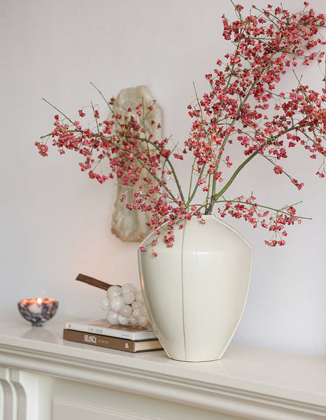 Large Contemporary Vases on Dining Table, Handmade Modern Flower Vase, Centerpiece Ceramic Bouquet Vases, Porcelain Vases for Modern Home Decor-Silvia Home Craft