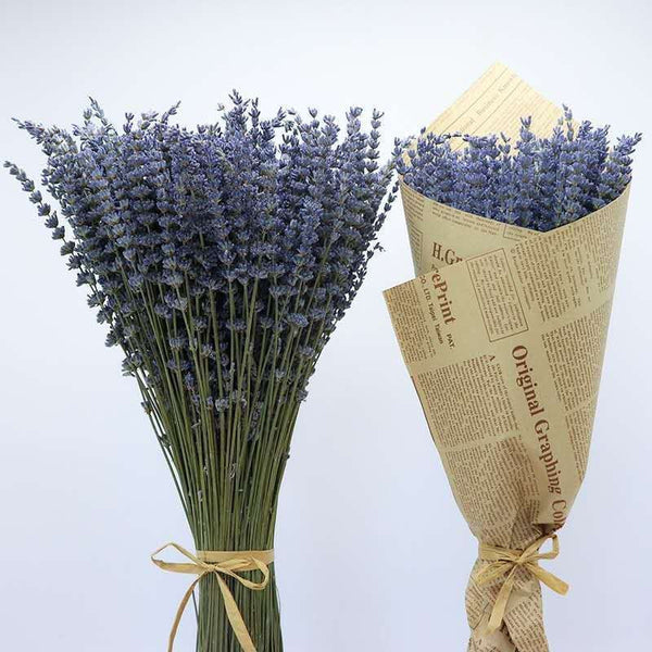 Natural Dried Lavender Flower Bouquet, Natural Dried Lavender Flowers, A Bunch of Dried Lavender Flowers, Handmade Artificial Flowers for Home Decor, Flower Arrangements-Silvia Home Craft