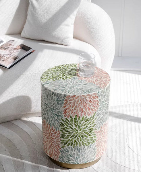 Unique Small End Table, Contemporary Small Sofa Side Table, Portable Casual Side Table, Creative Coffee Table, Shell Small Side Table-Silvia Home Craft