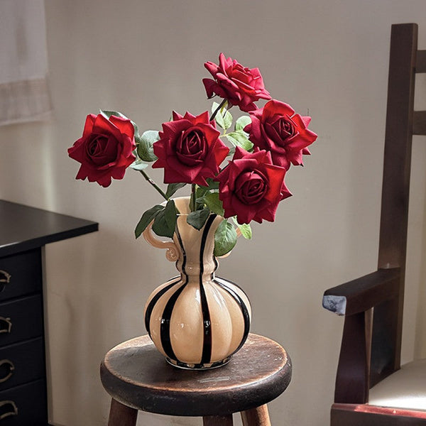 Modern Glass Flower Vases, Glass Flower Vases, Handmade Glass Bud Vases, Water Holding Flower Vases, Flower Vases on Table-Silvia Home Craft